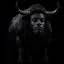 the vampire copy profile picture, a blurry low-effort version of the same black bull image